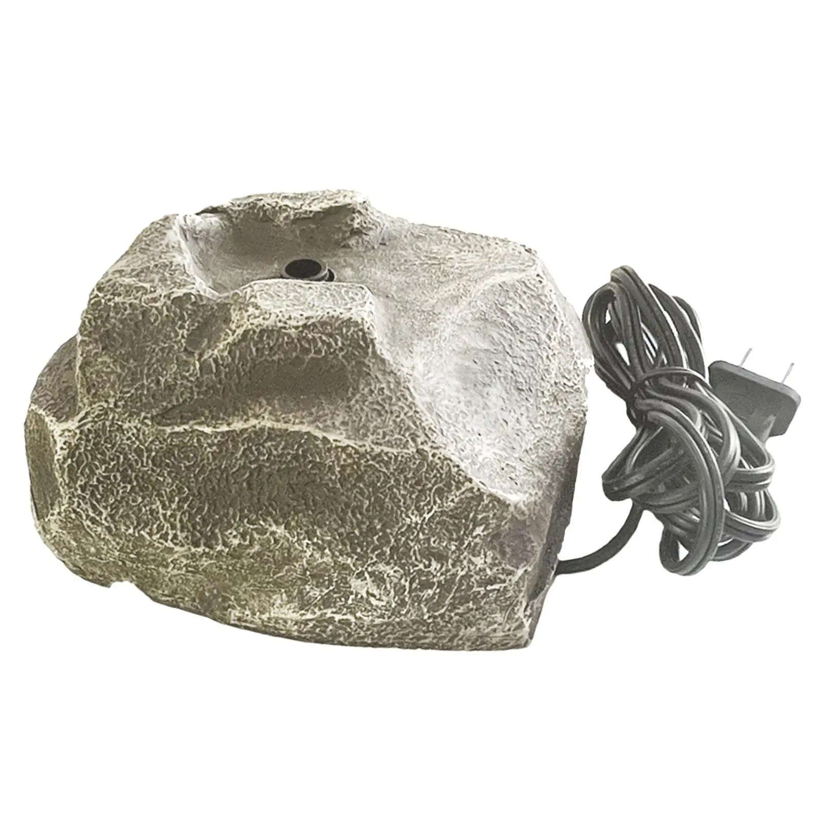 Bird Bath Water Fountain with 2 Nozzles Lightweight Rock Waterfall Fish Tank Water Fountain for Living Room