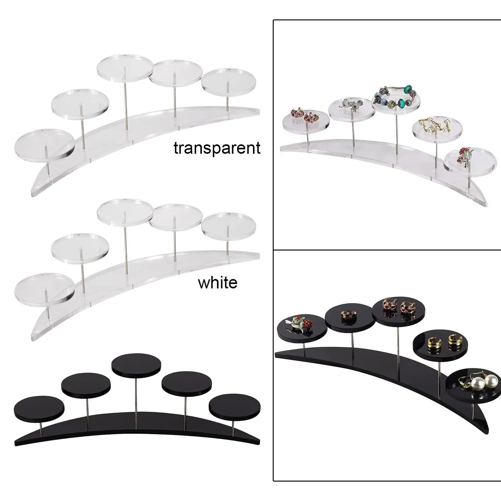 5 Tier Clear Acrylic Display Stand, Server Cup Stand for Display Or Collections