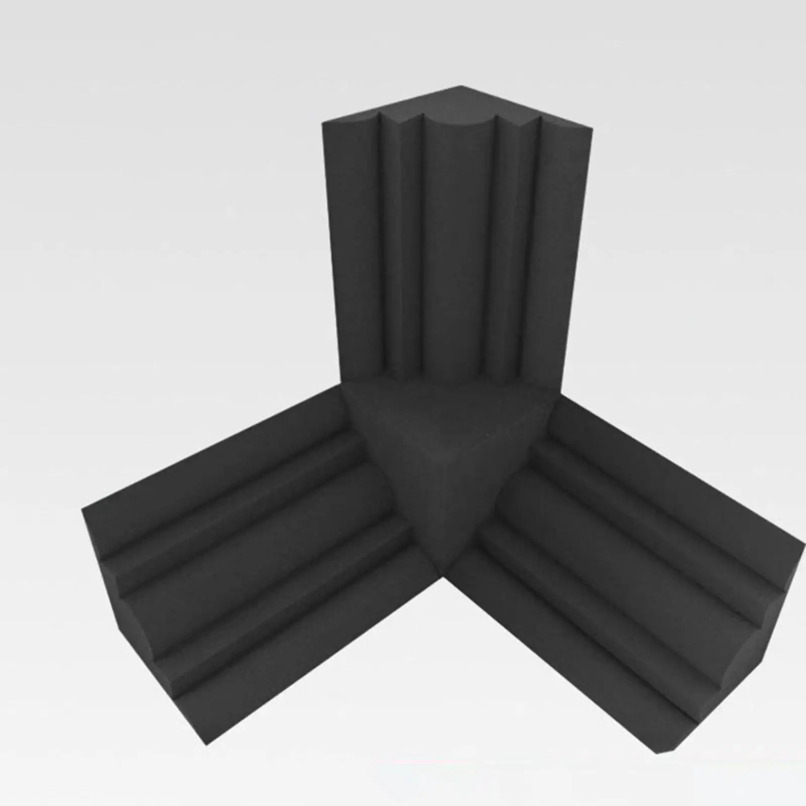 Set of Four acoustic Foam Panels Sound Proof Sound Insulation Easy to Install Corner Wedge Foam Sound Absorbing Panel for Studio