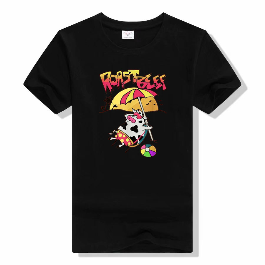 Fremder Dustin Liebe Roastbeef Strand Kuh TV Parodie T-Shirt lustige Grill Cartoon niedlichen T-Shirt Streetwear Urlaub Tops Party Kleidung – Detail 5