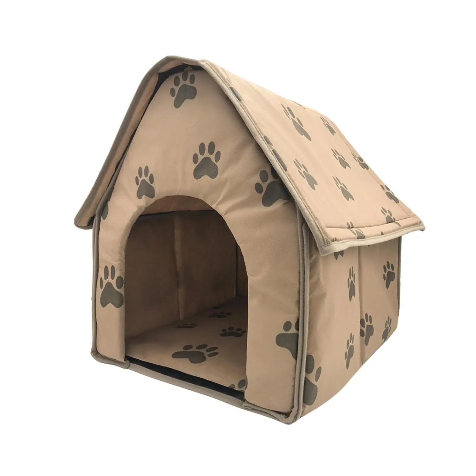 Small Footprint Pet House Anti Slip with Cushion Soft Winter Warm Nest Hut Basket Cave Tent Pet Cat Bed Dog Bed House