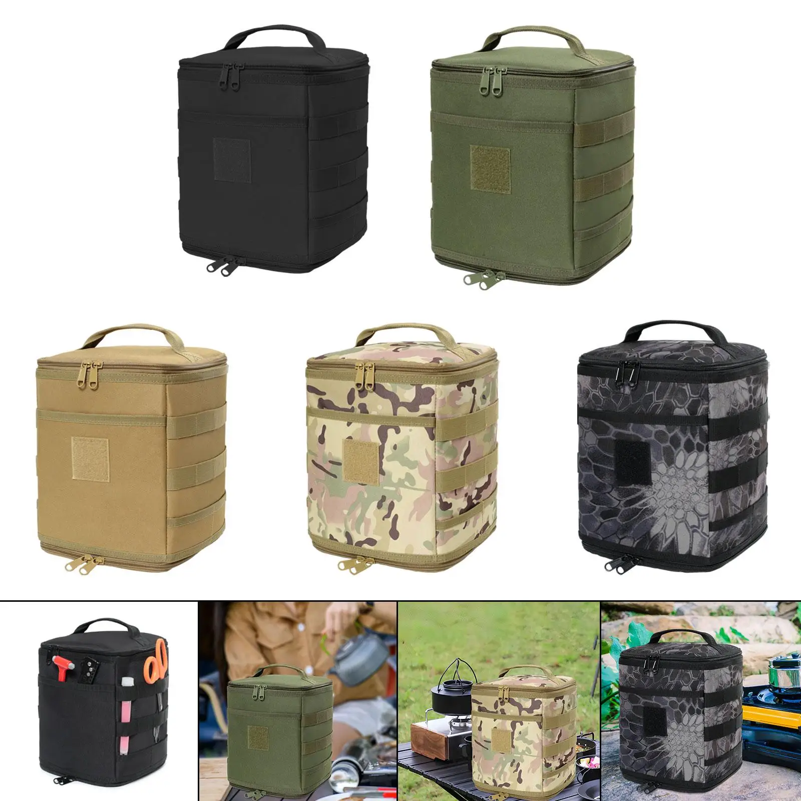 Gas Tank Storage Bag Gas Cylinder Bag Multifunction Protective Cover Camping Lantern Bag Storage Case for Travel Cooking 