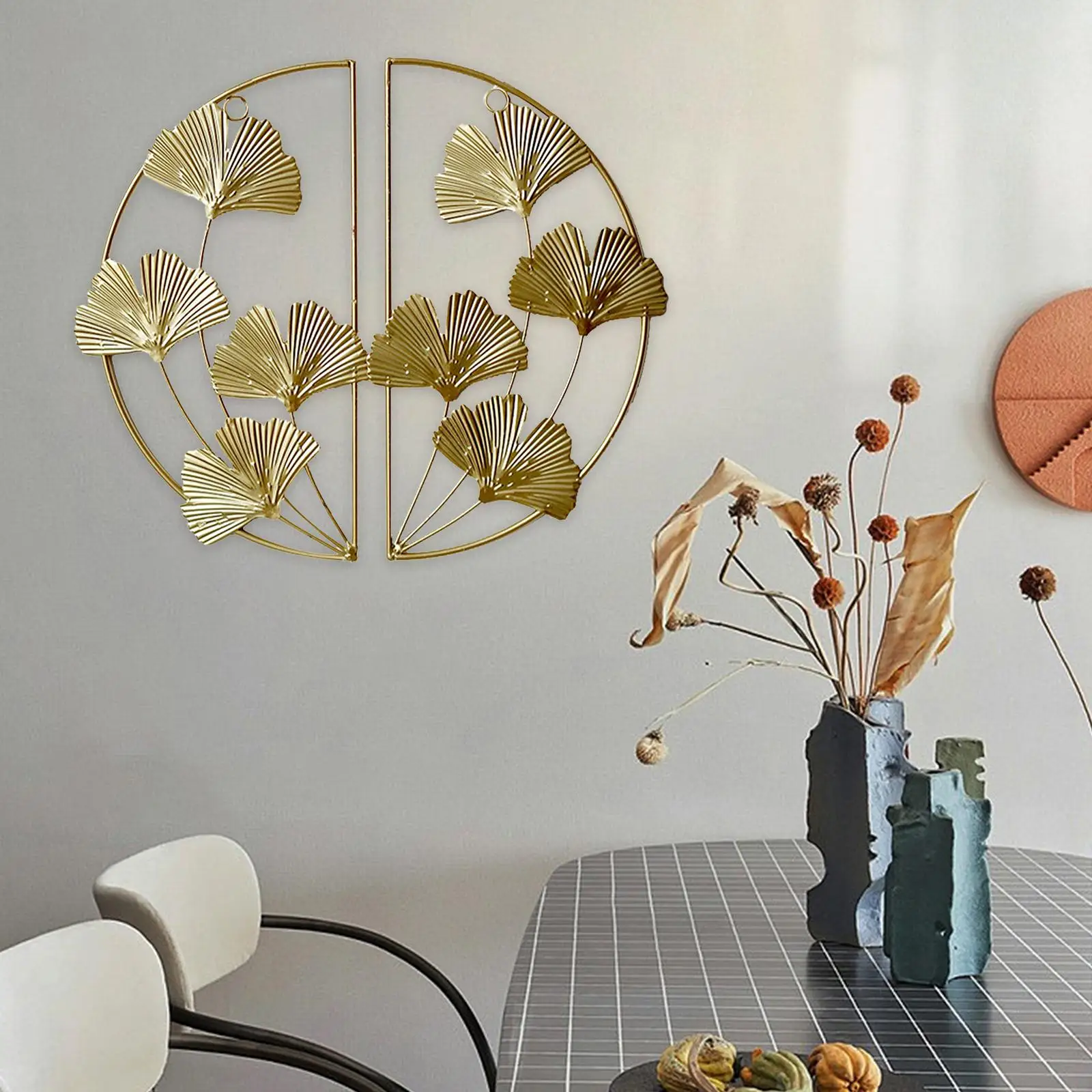Creative Leaf Sculpture Nordic Wall Hanging for Outdoor Coffee Shop Study Indoor