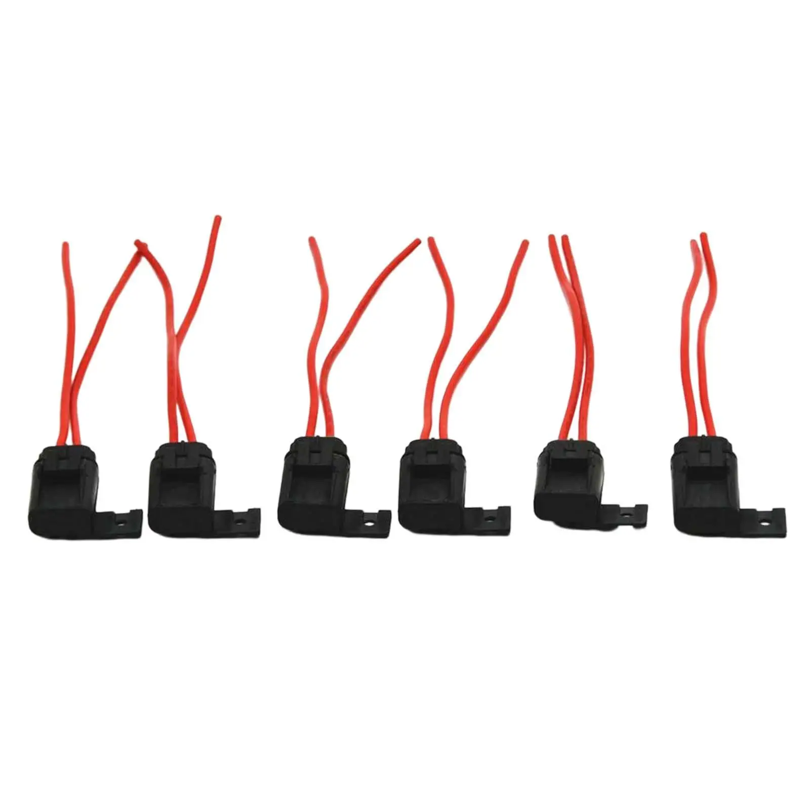 6Pcs Inline Fuse Holder 12AWG Gauge Wiring Harness 30A Blade Style Ato/atc Fuse Holder for Heavy Duty Bus Power System Car
