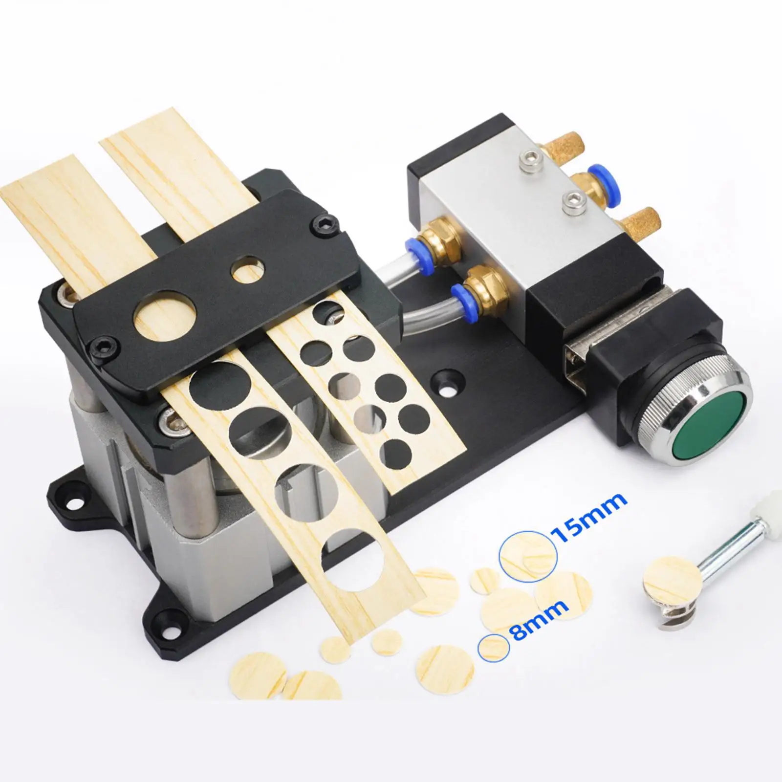 Aluminum Alloy 8mm 15mm Pneumatic Edge Banding Punching Hole Machine Durable Simple to Use Edge Bander Accessories Efficient