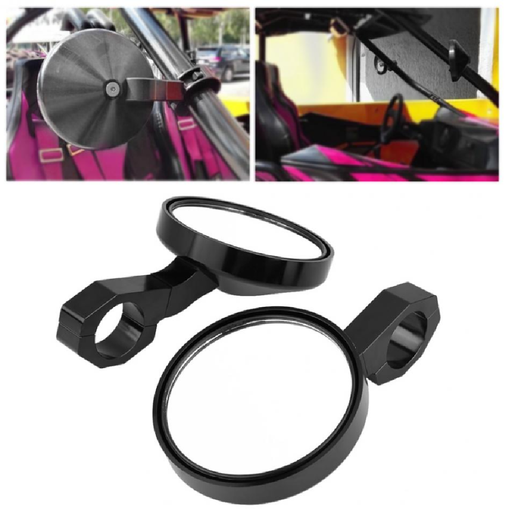 Rear view mirror UTV wide view Mirror Adjustable 1.75inch Heavy Duty Round Side