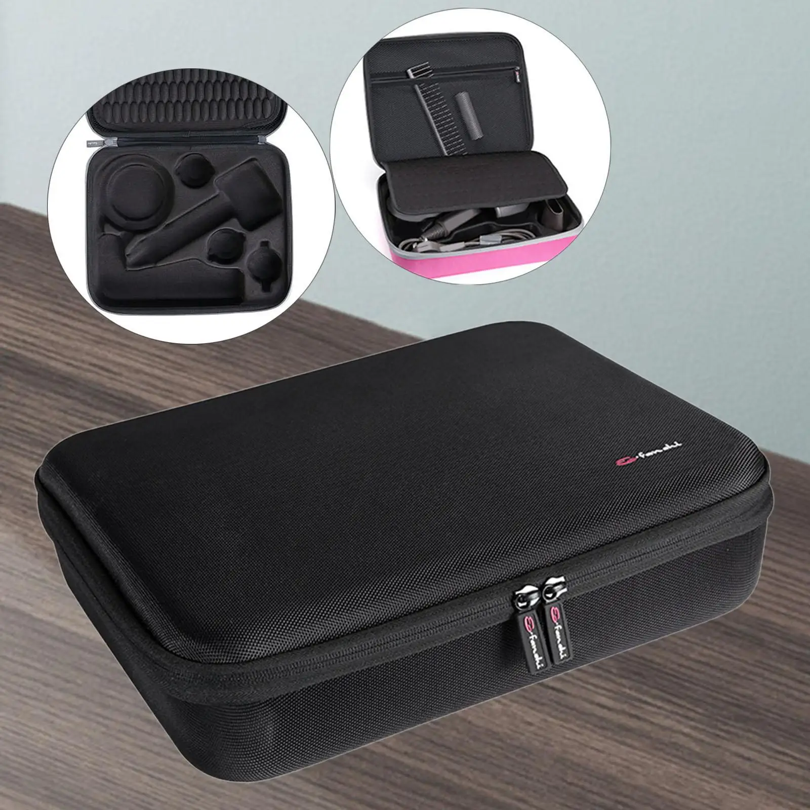 Compact Hard Case Large Space Carry Bags for & Accessories Dyson Hair Dryer