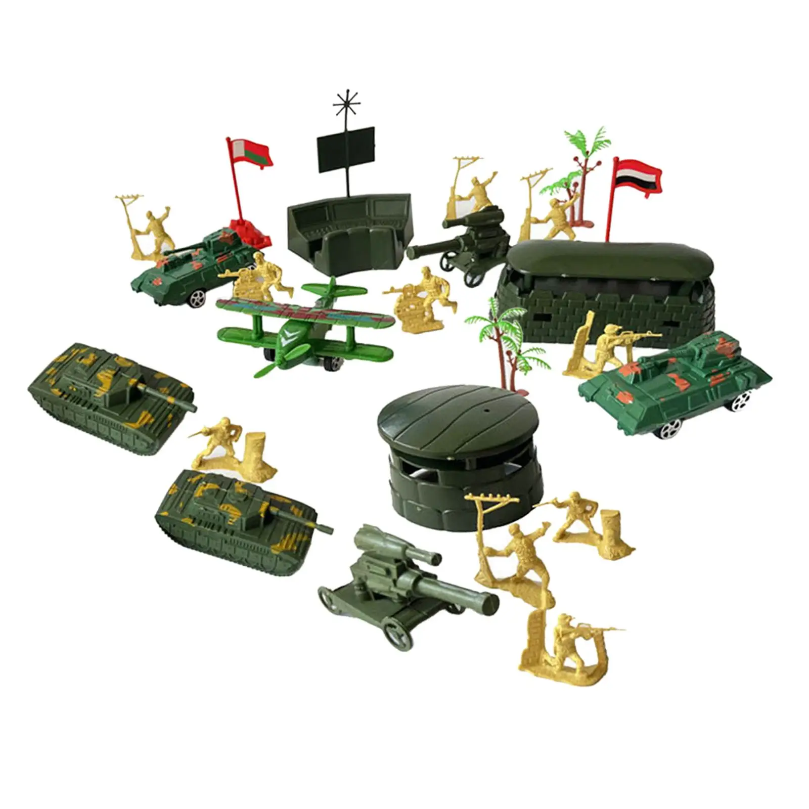 25 Pieces Miniatures Model Soldier Figures Toys Playset Diorama Model Men Figures Soldiers for Adults Kids Children Teens Boys