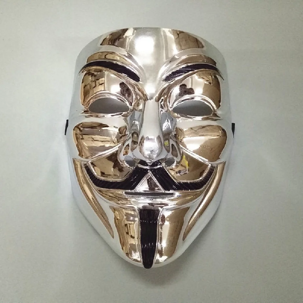 Film Cosplay V wie Vendetta Hacker Maske Anonymous Guy Fawkes Halloween Weihnachten Party Geschenk für Erwachsene Kinder Film Thema Maske – Detail 3