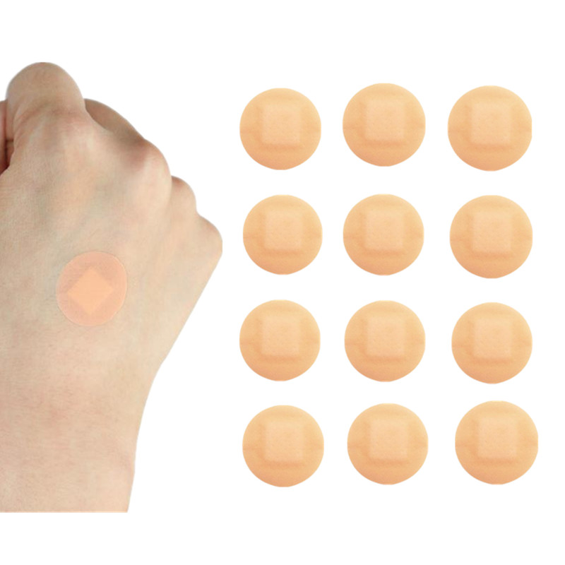 100 teile/satz Mini Runde Pflaster Haut Farbe Wunde Dressing Gips Patch Atmungsaktive Wasserdichte Klebe Bandagen Band – Detail 1