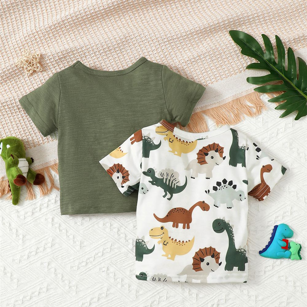 Title 4, 2PCS Sommer Top Neugeborenes Baby Nette Dinosau...