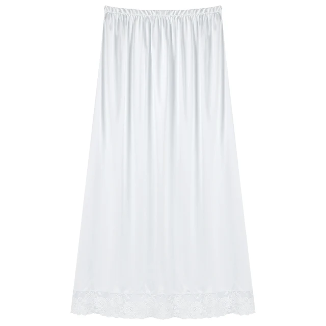 Women's Half Slips Floral Lace Waistband Underskirt High Waist Side Slit  Skirt Under Dresses Bottoming Mini Slip Dress Petticoat - AliExpress