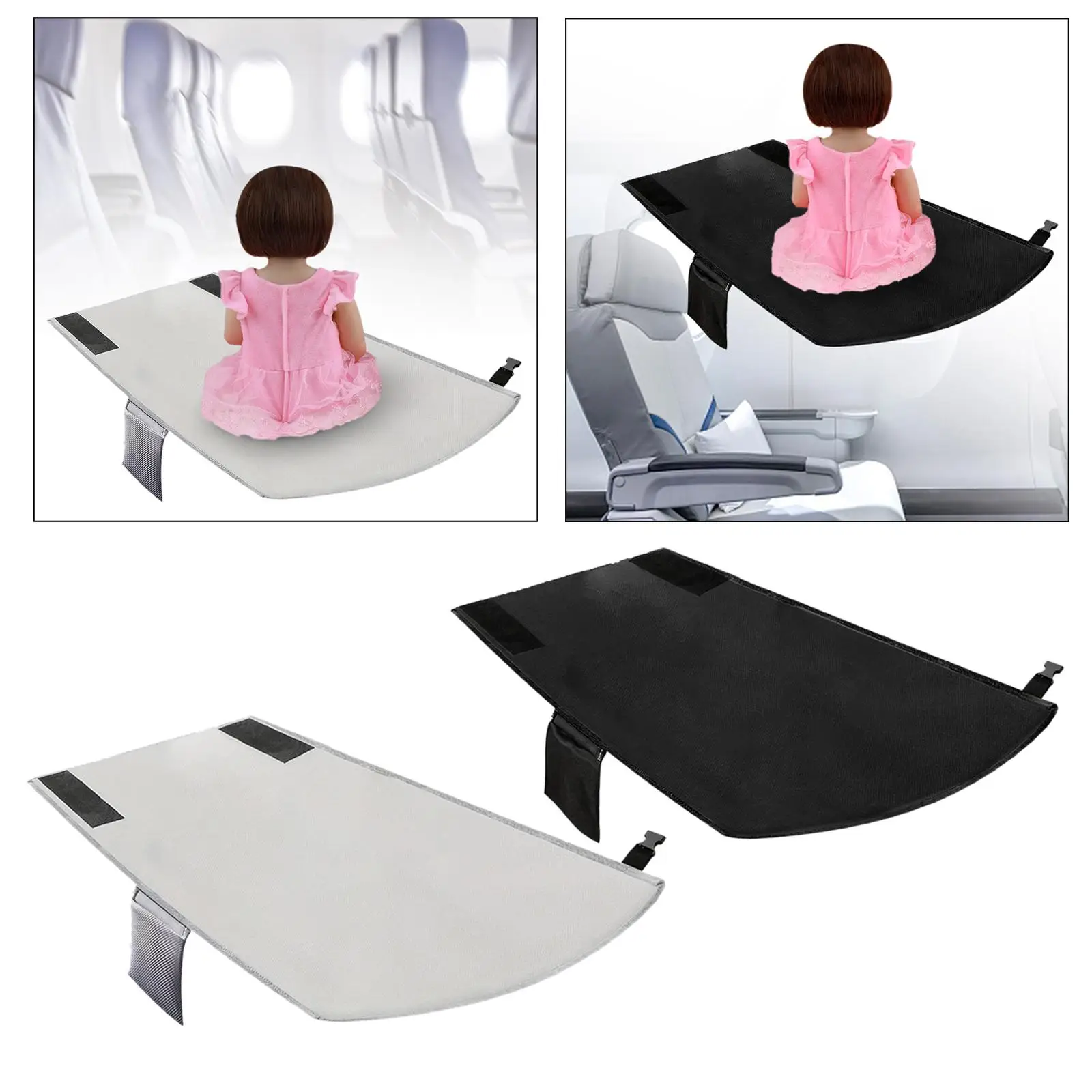 Airplane Footrest for Kids Portable Seat Cover Baby Travel Essentials Lightweight Adjustable Toddler Airplane Seat Extender