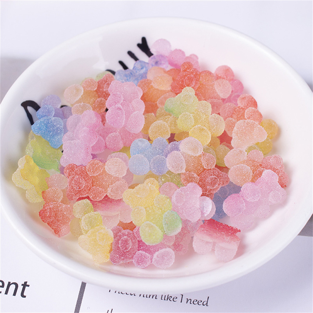 Best of 50Pcs Gradient Gummy Jelly Bear Nails Art Charms Mixed Color 3D Candy Resin Animal Rhinestones Decorations Nails Sugar Ornaments Reviews & Tips