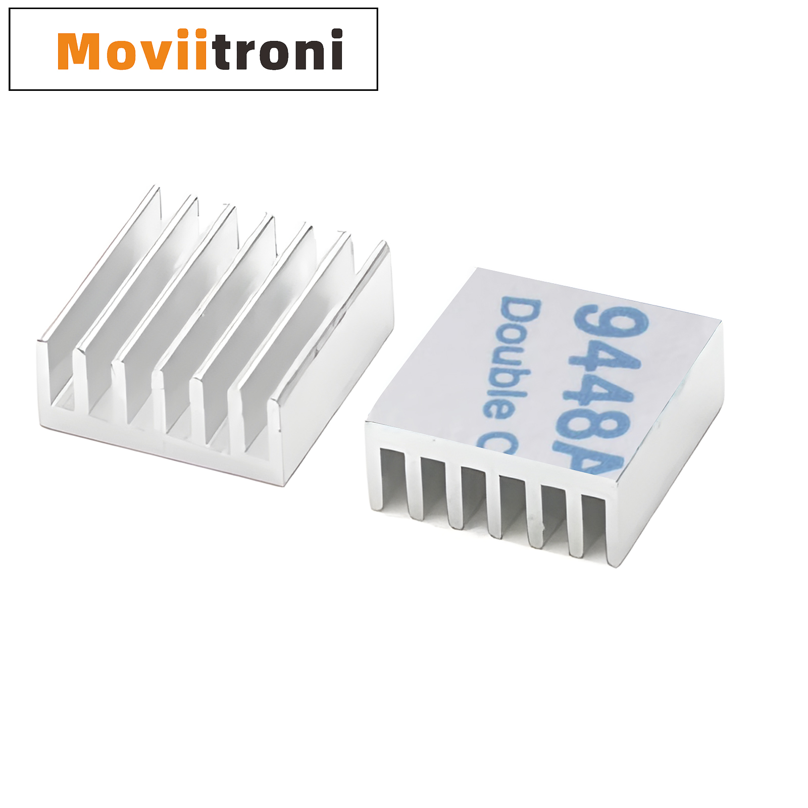 10 Stück Aluminium Computer Kühler Kühler Kühlkörper 14x14x6mm Kühlkörper für elektronische Chip Wärmeableitung Kühlpads mit Klebeband – Detail 1