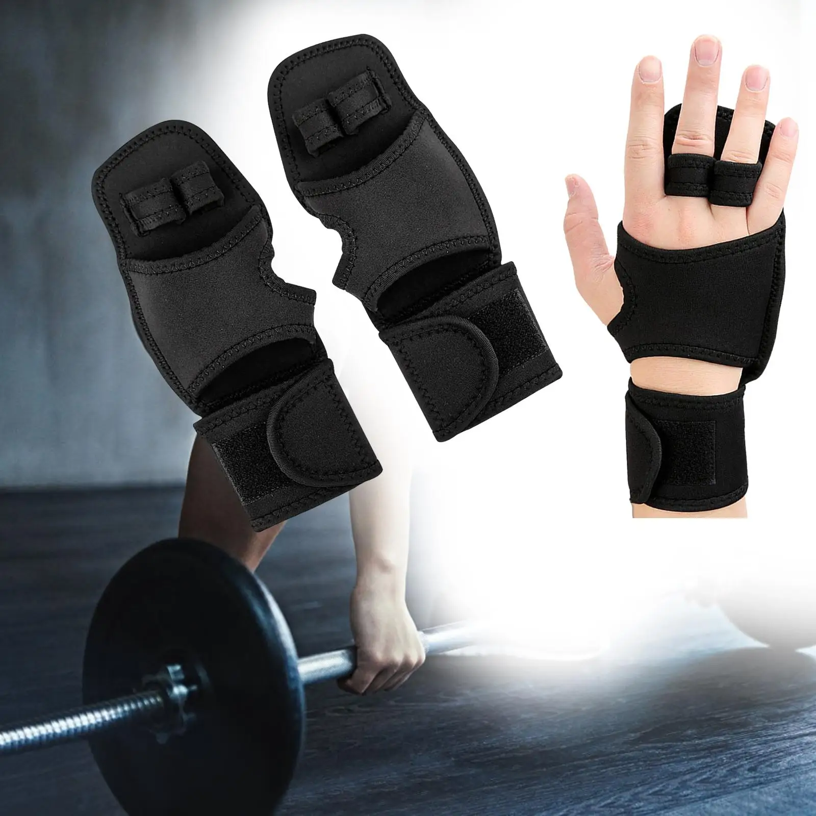 Lifting Wrist Support Wraps Hand Grips Bodybuilding Strength Training Hand Grips Support for Dumbbell Strength Training Shrugs 