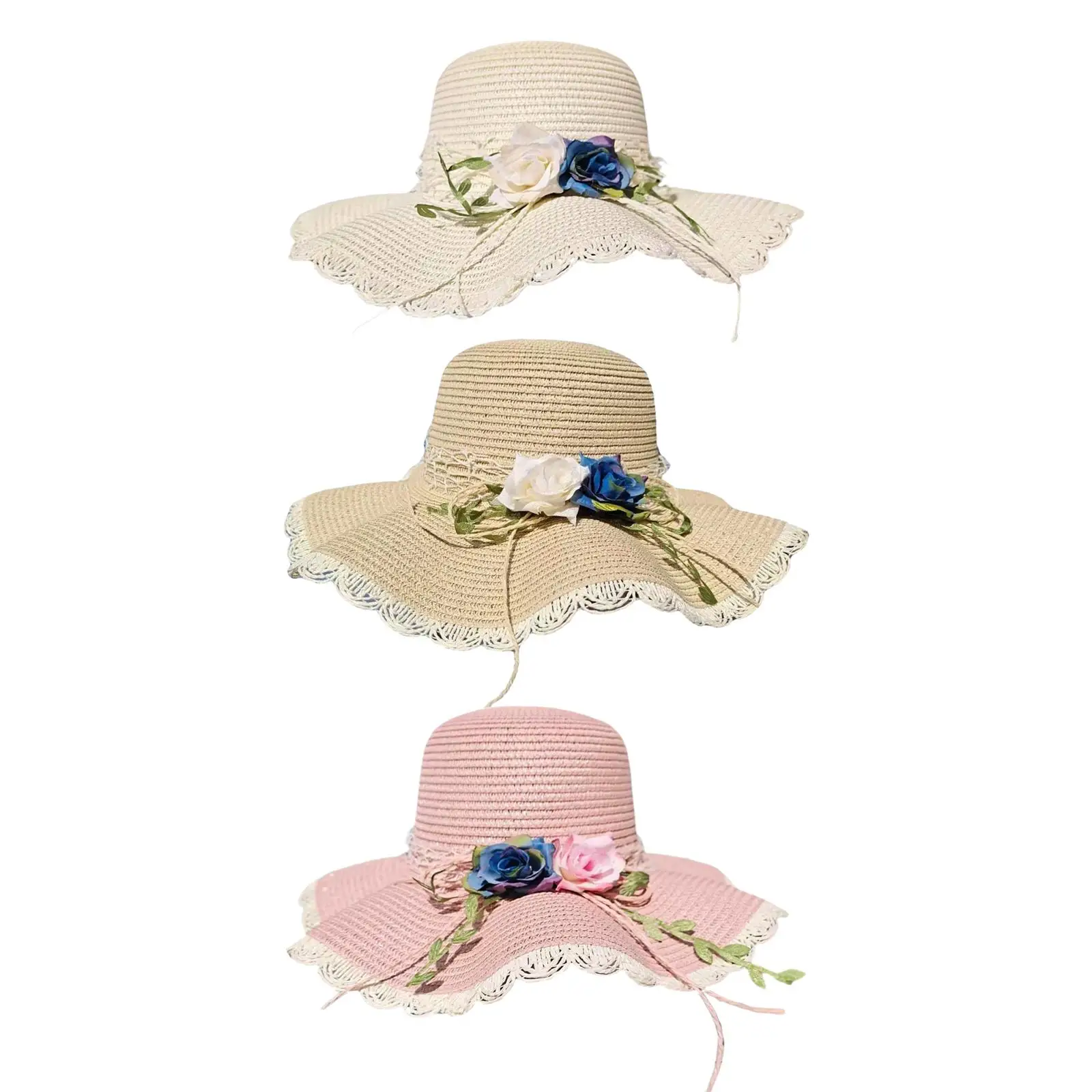 Straw Hats Women Wide Brim Comfortable Casual Sun Hats for Outdoor Vocations