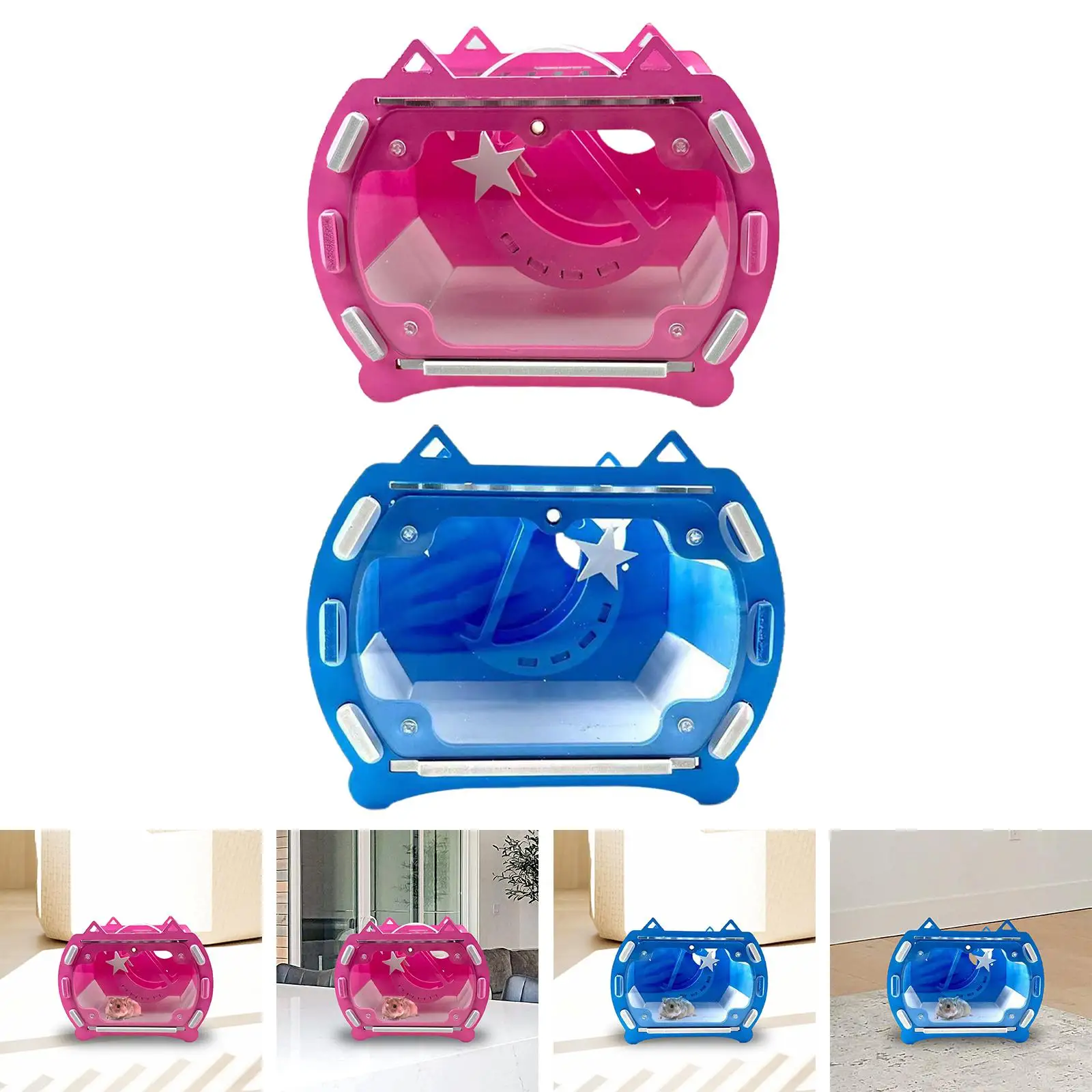 Hamster Cage Hamster Cage Travel Carrier Pet Outgoing Cage Pet Travel Carrier for Rabbit Small Pets Rats Sugar Glider Traveling