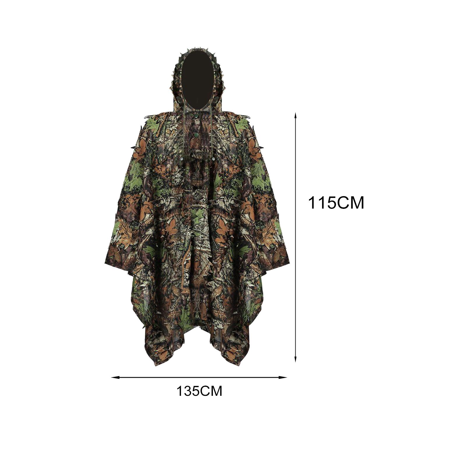 Ghillie Suit for Men Jacket Hood Camo Suit for Hunting Halloween Photography