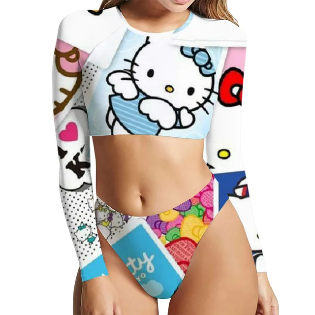 Girl's HELLO KITTY by Sanrio Swimsuit Bathing Suit Tie Dye 7/8 NWT Top ONLY