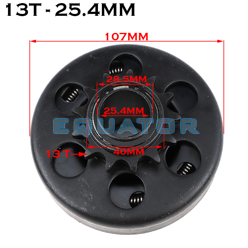 19mm 20mm 25,4mm 13T Zahn Zähne Kreisel Automatische Kupplung 3/4 "Bohrung Für 428 Kette Gehen kart Kart Mini Bike Motor teile – Detail 1