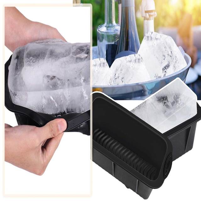 Extra Large Ice Block Mold Flexible Large Thickened Ice Cube Maker  Food-Grade Ice Molds For Ice Baths Coolers Portable Ice Tray - AliExpress