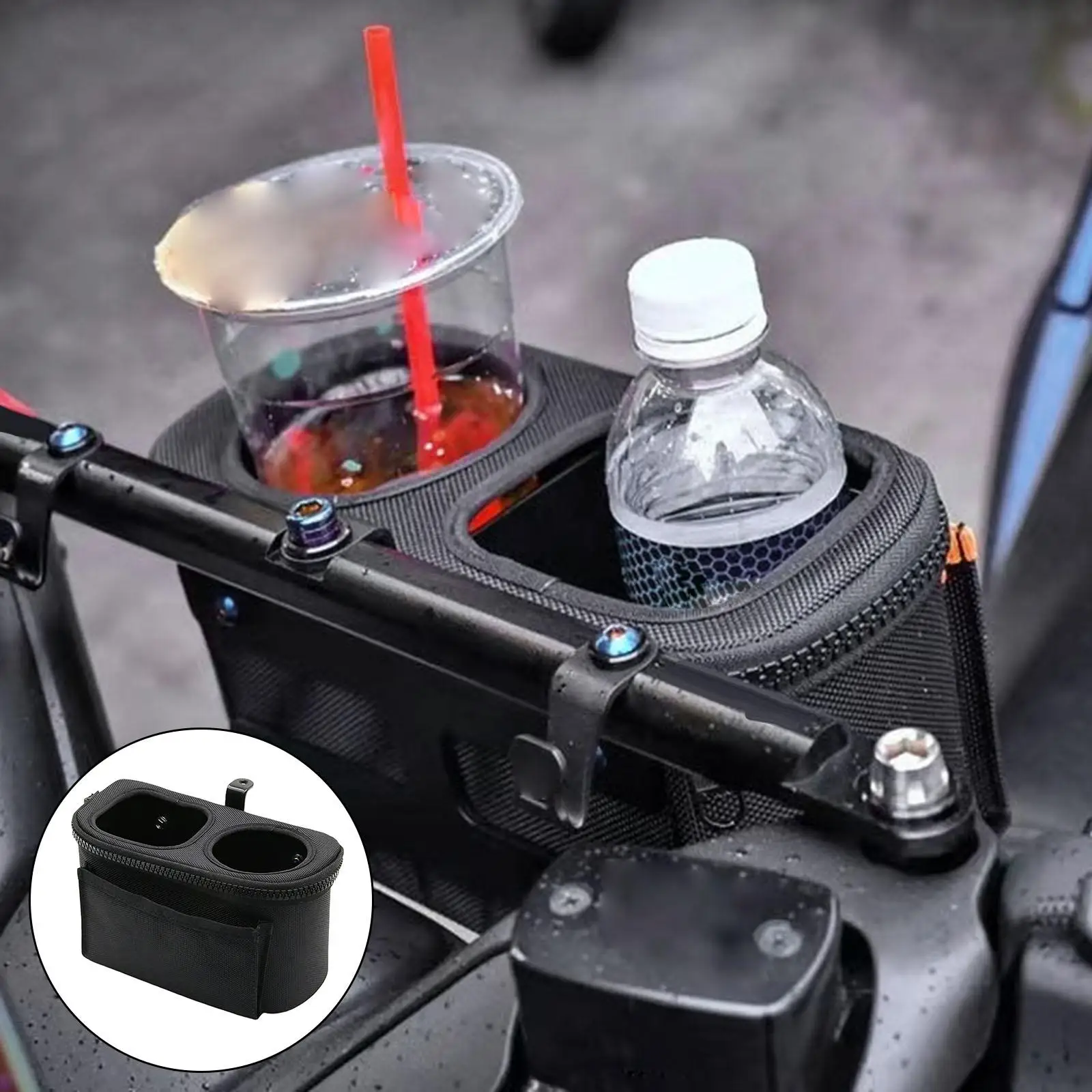 Motorcycle Handlebar Drinking Water Bottle Cage Storage Bag Mounts Drink Holder Motorcycle Cup Holder Fit for ATV