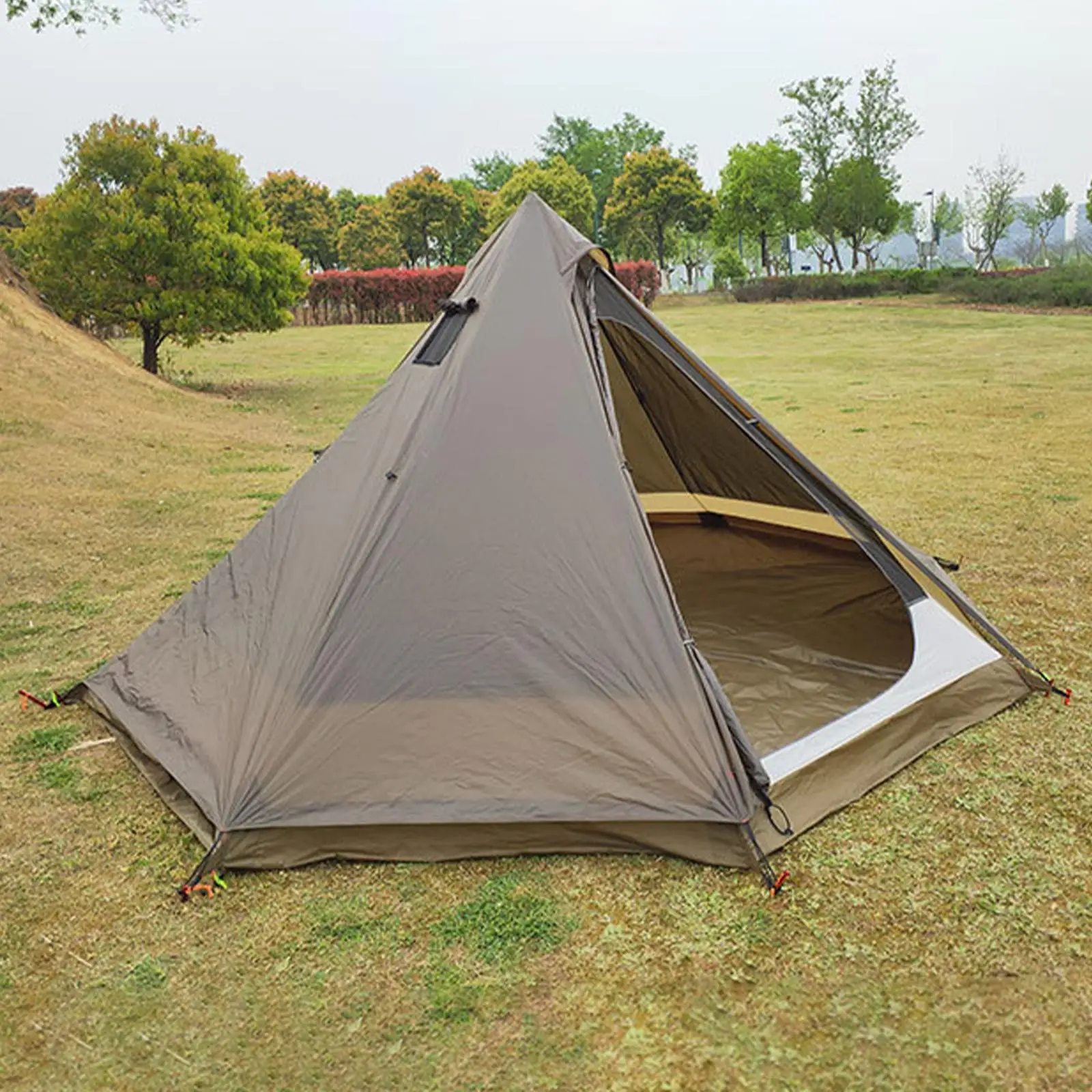 Lightweight Pyramid Hot Tent Camping  Mesh Tent for Travel Trekking