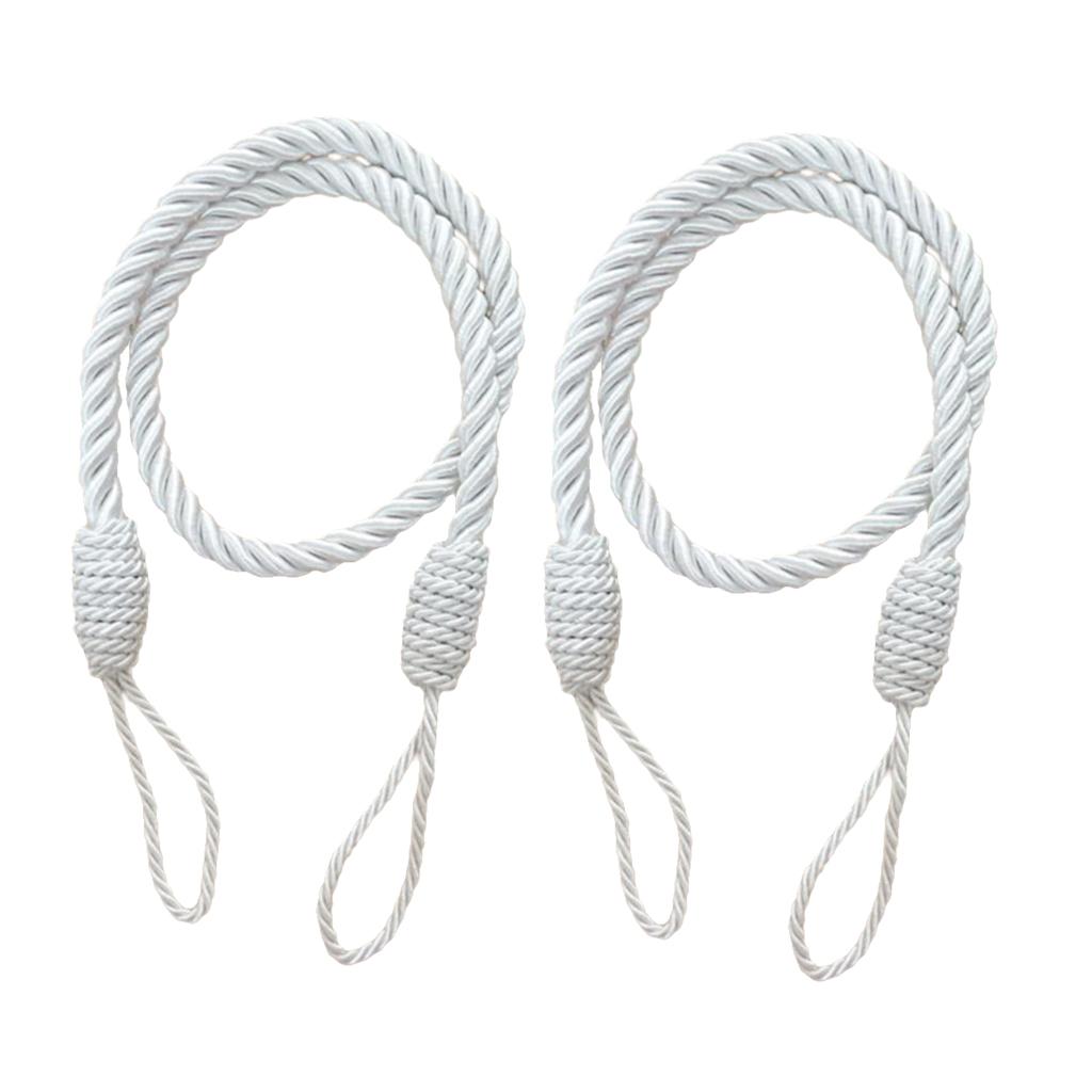 Description Picture 3 of item2 Pcs Rope Curtain Tiebacks Tassel Thick Twisted Cord Home Textiles Window Treatments Home Decoration Accessories