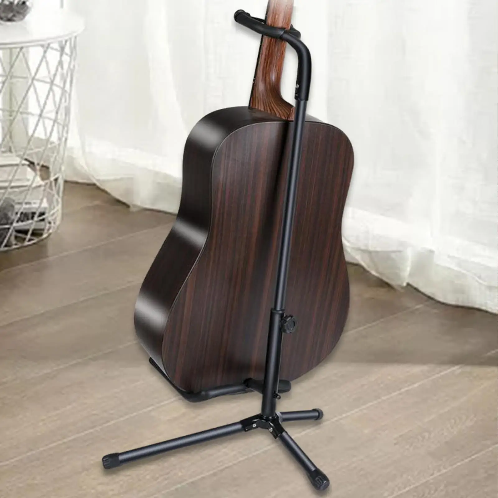 Guitar Stand Floor Non Slip Feet Portable Music Instrument Rack Bass Tripod
