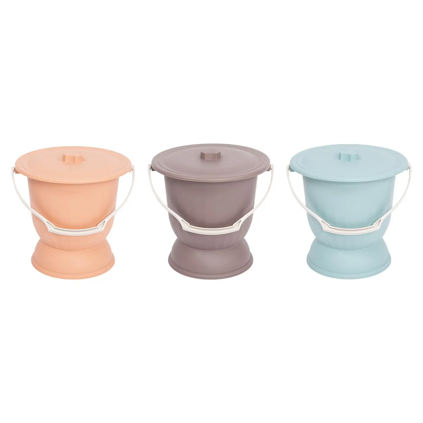Household Spittoon with Lid and Handle Pot Bedside Commode Bucket Portable Toilet for elder Adults Woman