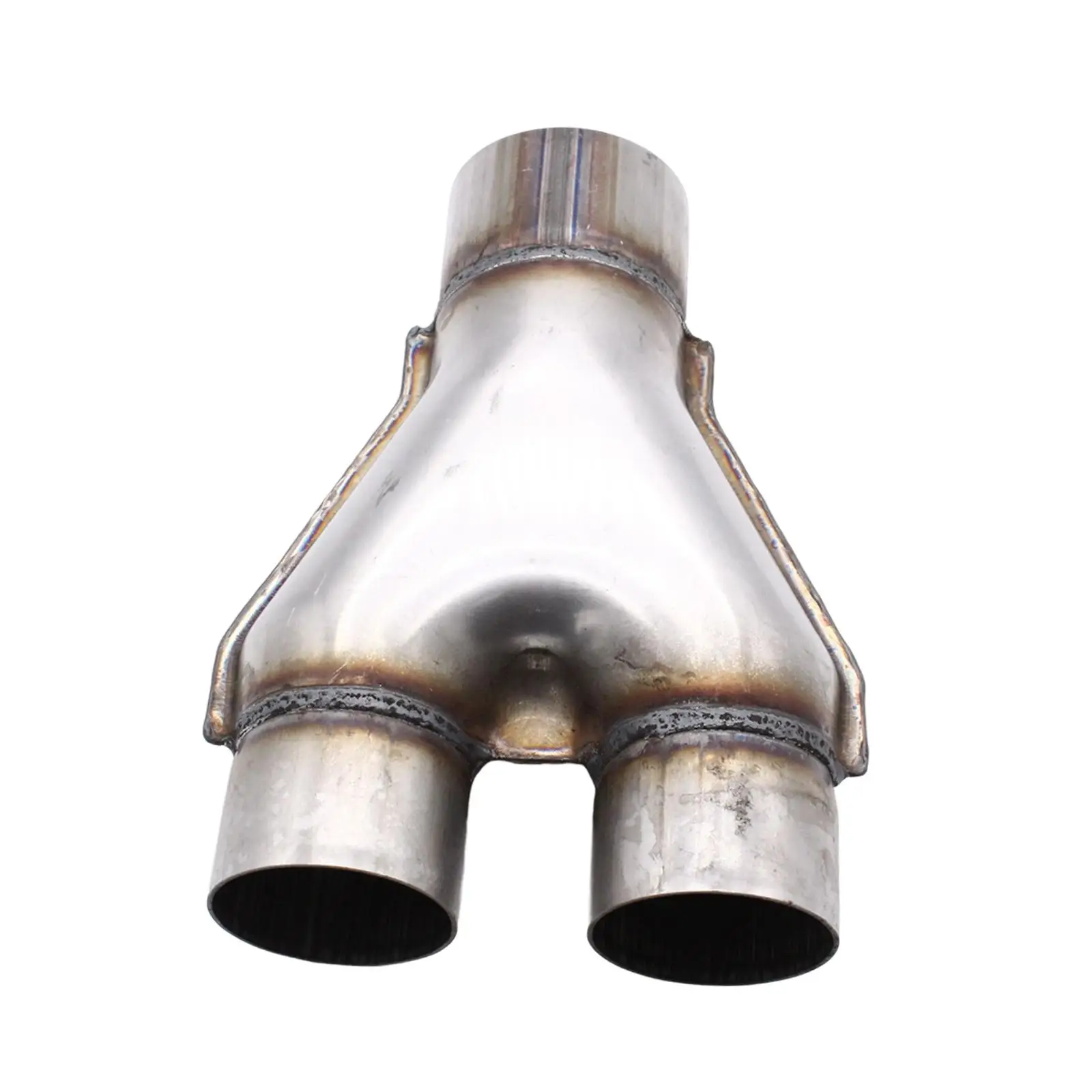 3inch Single to 2 1/2inch Dual Exhaust Adapter Y Pipe 10inch Overall Length Durable Accessories Universal Weld on for Car