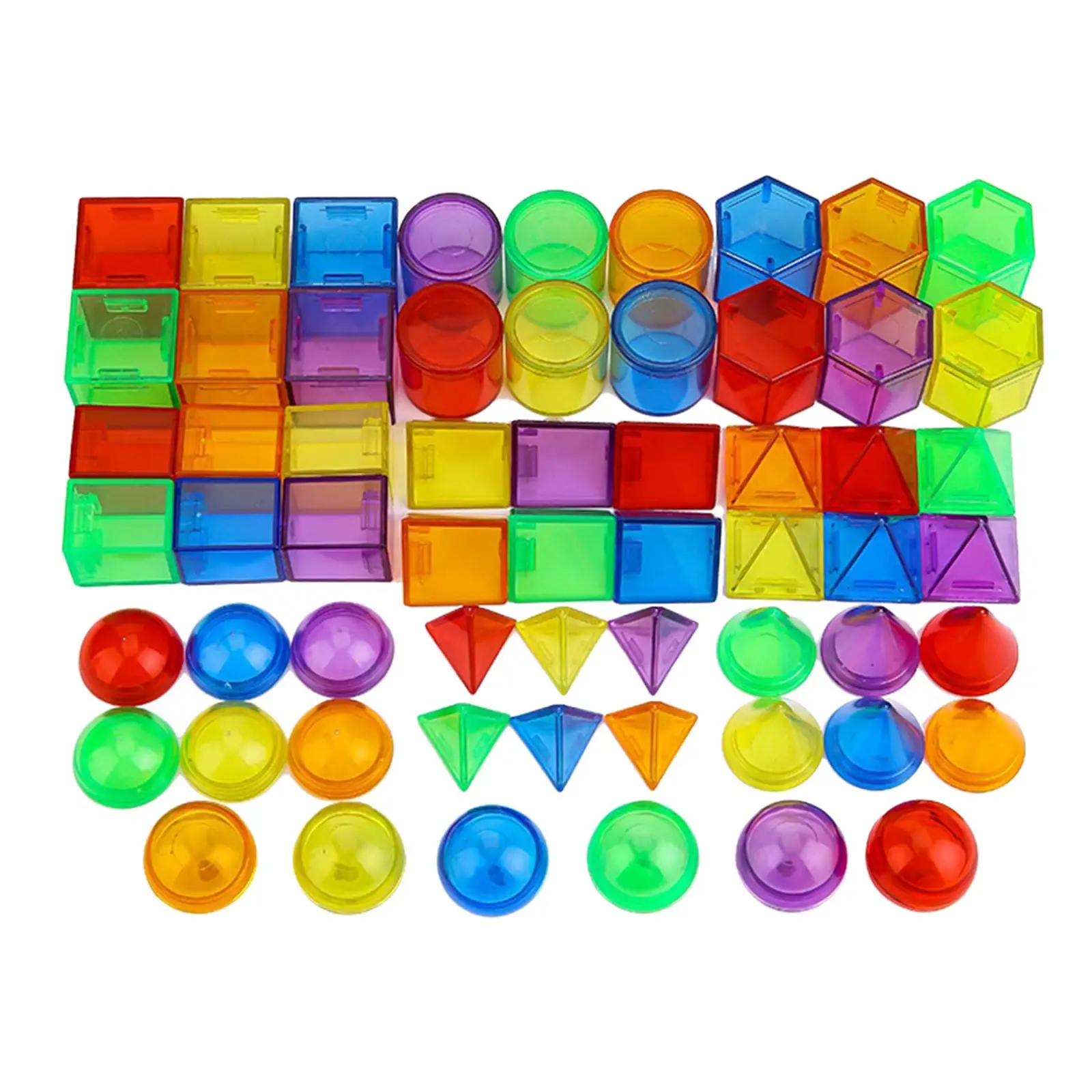 Geometric Solids Montessori Toys Colourful Detachable for Gifts Living Room