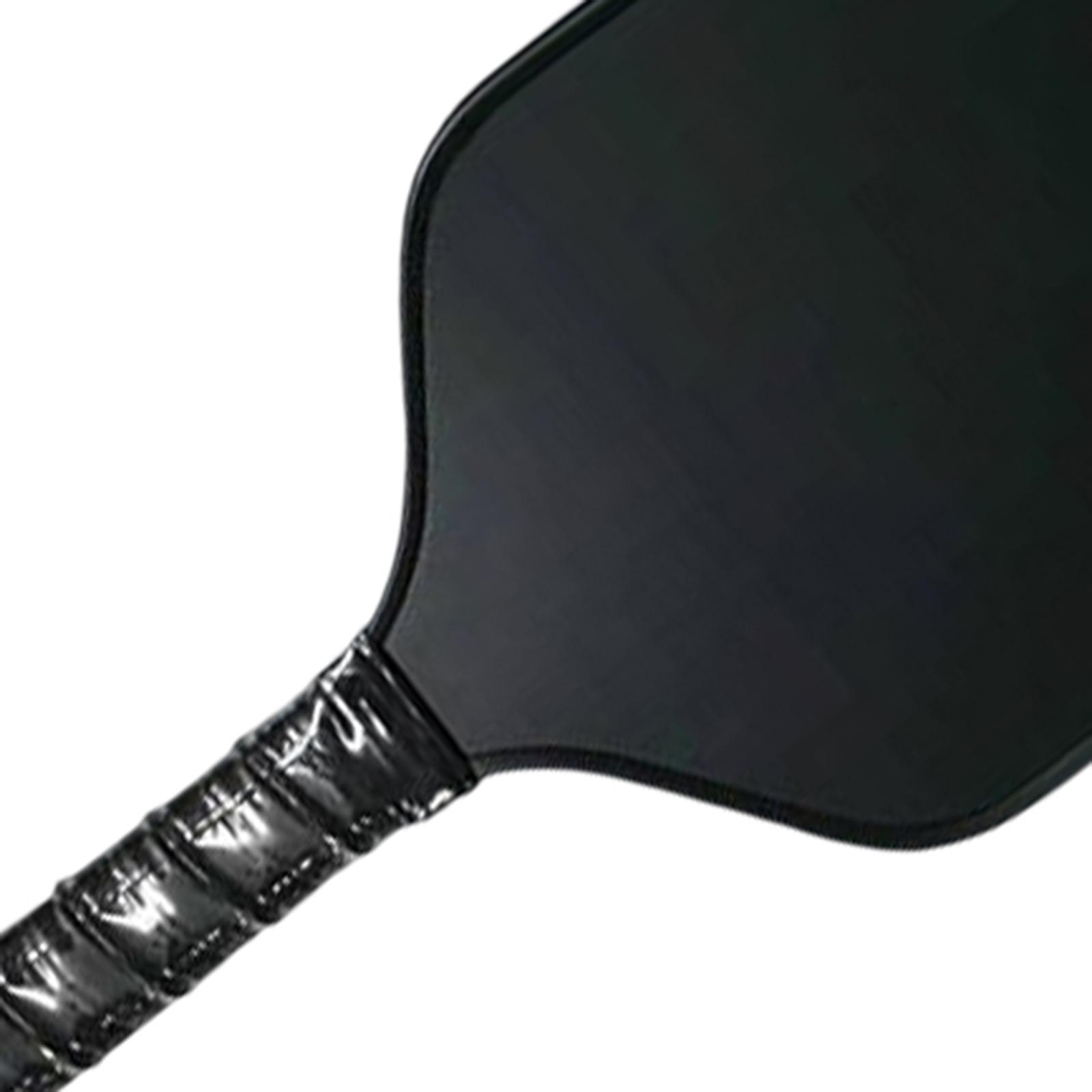 Carbon Fiber Racket Black, Accessory for Any Skill Level Players with Low Profile Edge Protection