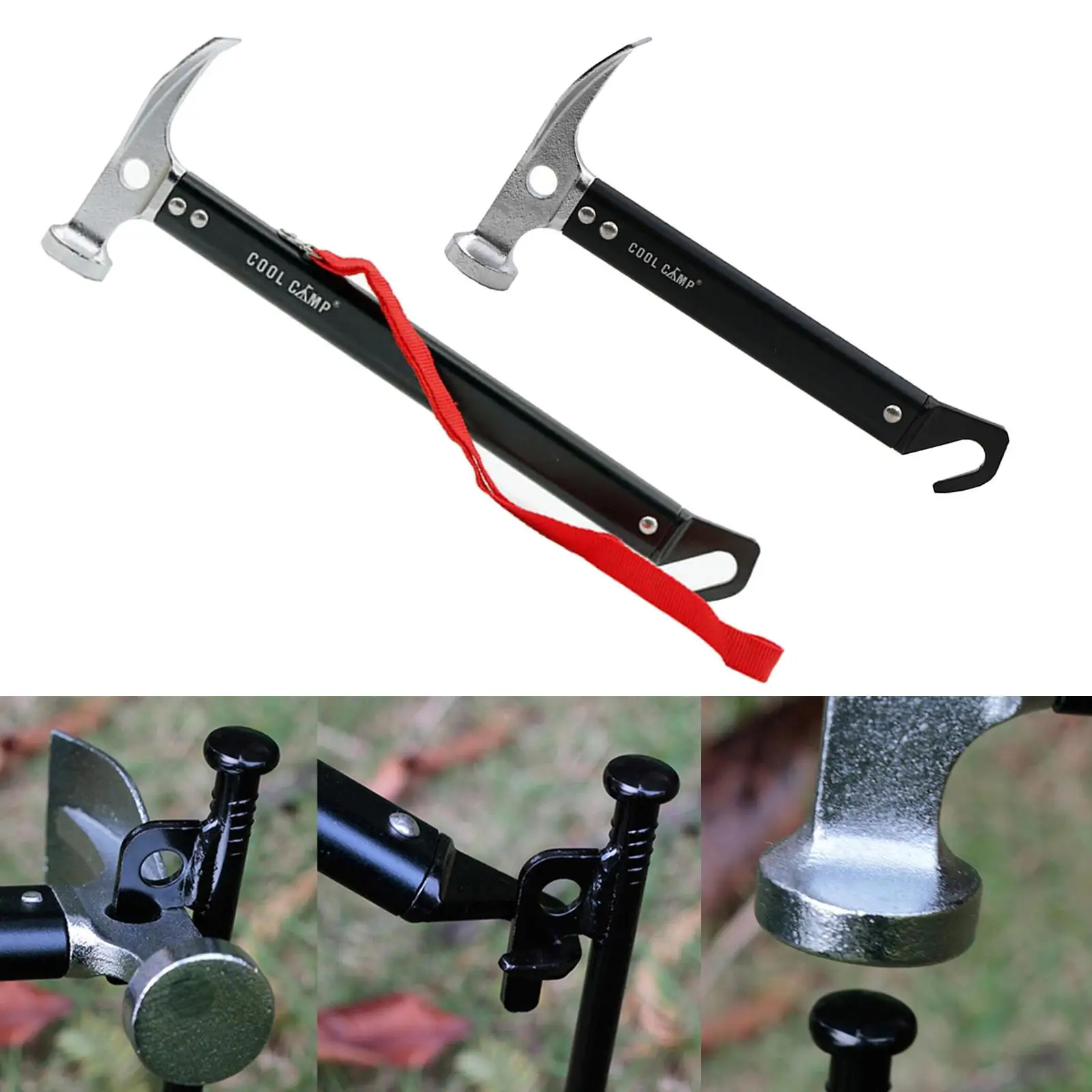 Multifunctional Tent Mallet Peg Remover Driver Hammer Lightweight Camping Hiking Accessories