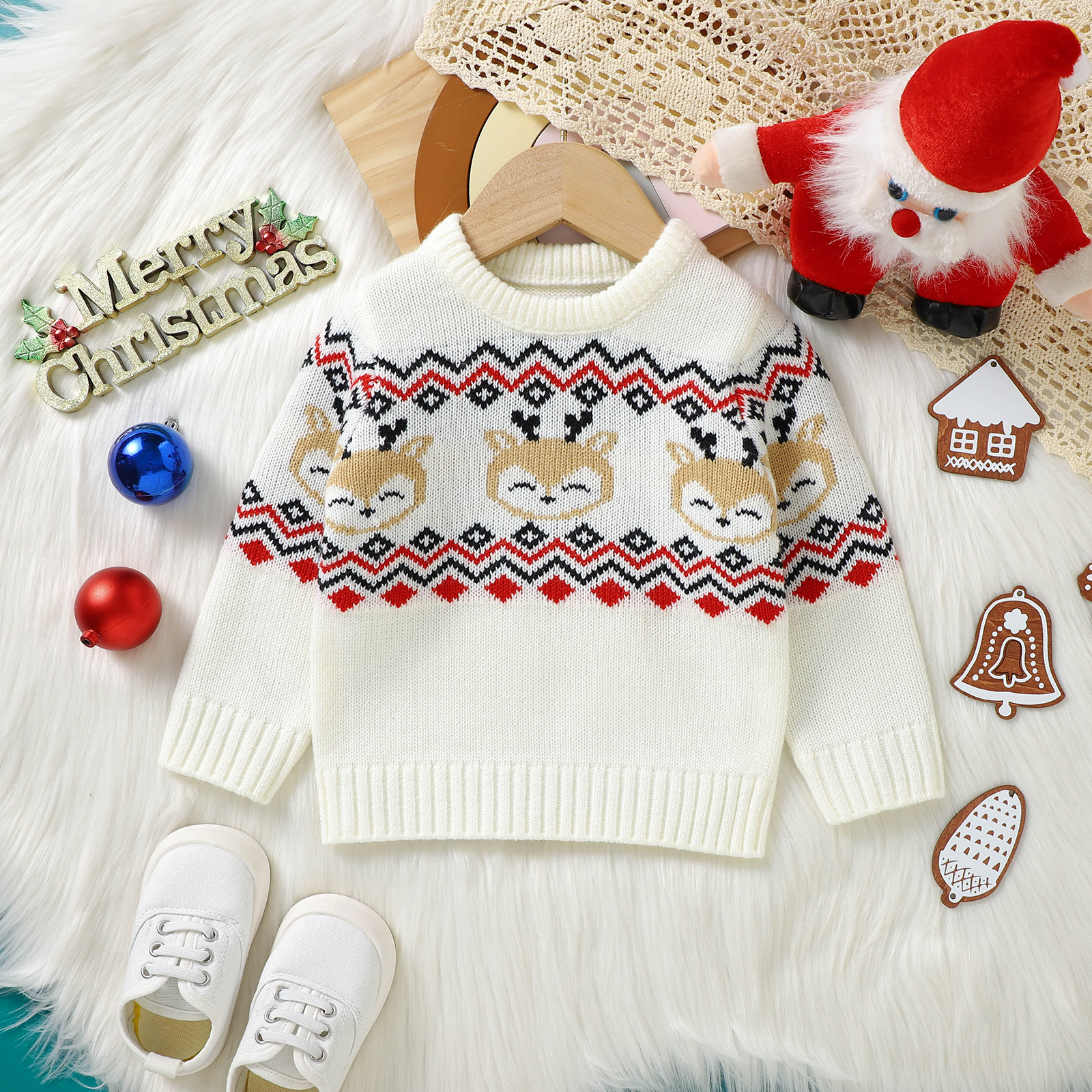 Title 8, Baby Girls Boys Christmas Sweaters Kids Knitwea...