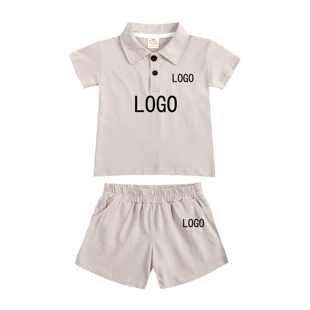 exercise clothing sets	 Kids Boys Girl Summer Clothes Sets Cutom Your Own Text and Design Printed Personalized Cotton Polo T-Shirt+Shorts Sports Outfit kids T-shirt