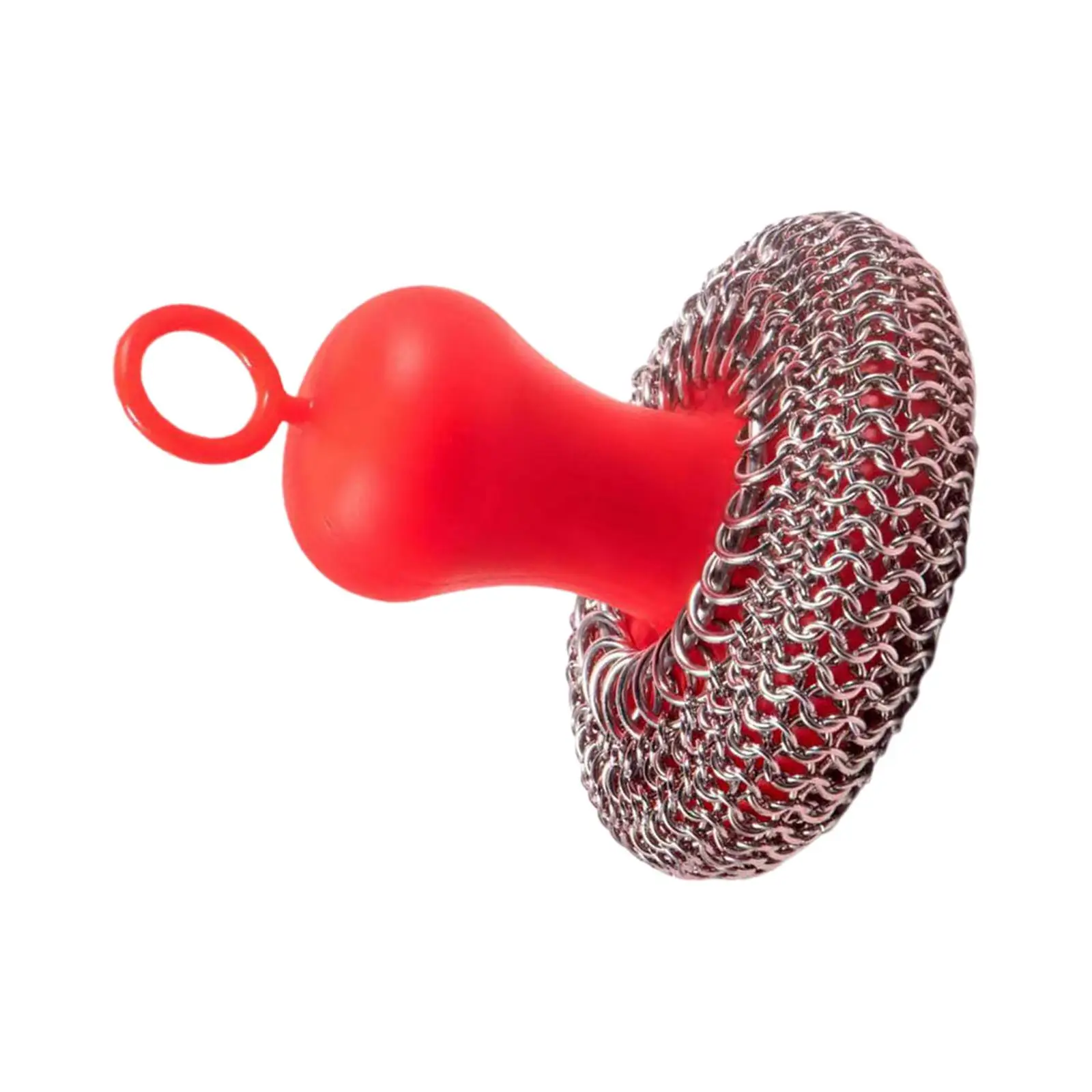 Household Cast Iron Chainmail Scrubber Cast Iron Cleaner Stainless Steel Kitchen Tool Dishwashing Brush for Tableware Bowl Pots