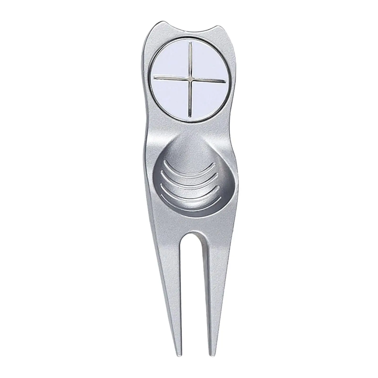 GolfTool and Ball Marker in Blue and White, Zinc Alloy Lightweight Putting Tool