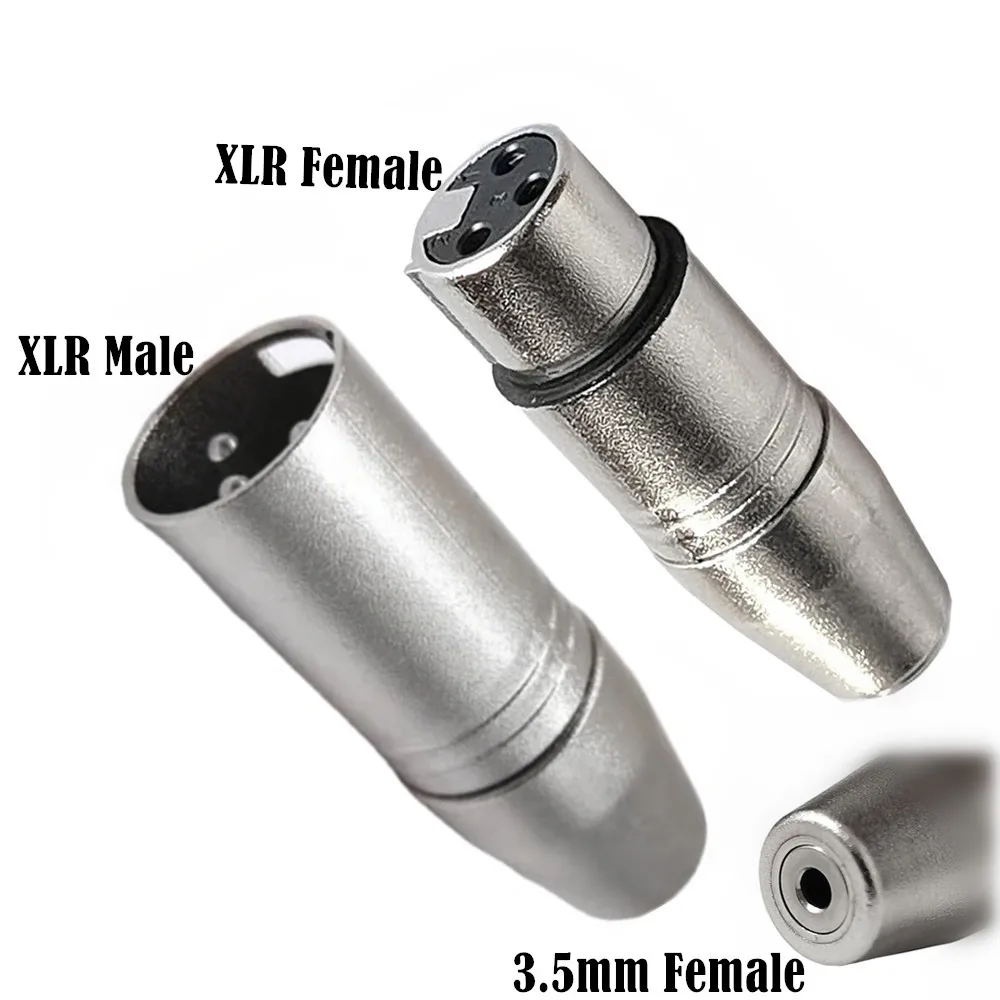 1 stücke XLR 3 Pin Buchse auf 3,5mm Buchse & Stecker 1/8 "TRS Mini Weibliche Stereo mikrofon Audio Adapter Konverter Stecker – Detail 3
