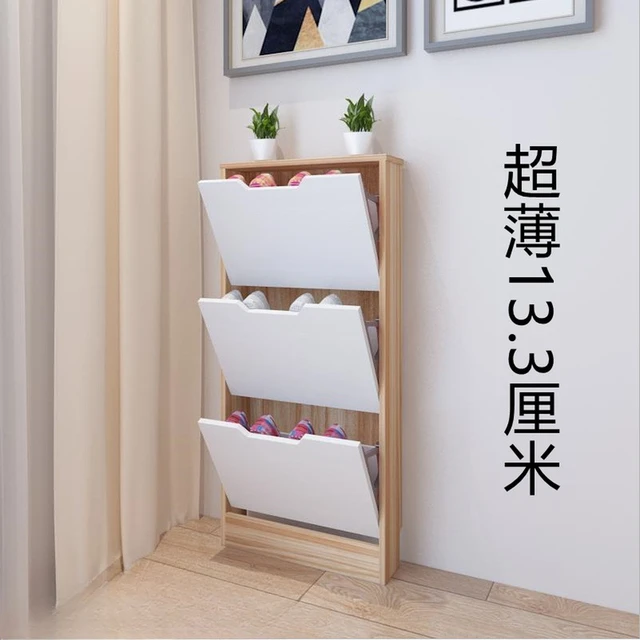 Ultra thin shoe rack, simple doorstep, small and extremely narrow, super  narrow shoe cabinet, 14cm narrow version - AliExpress