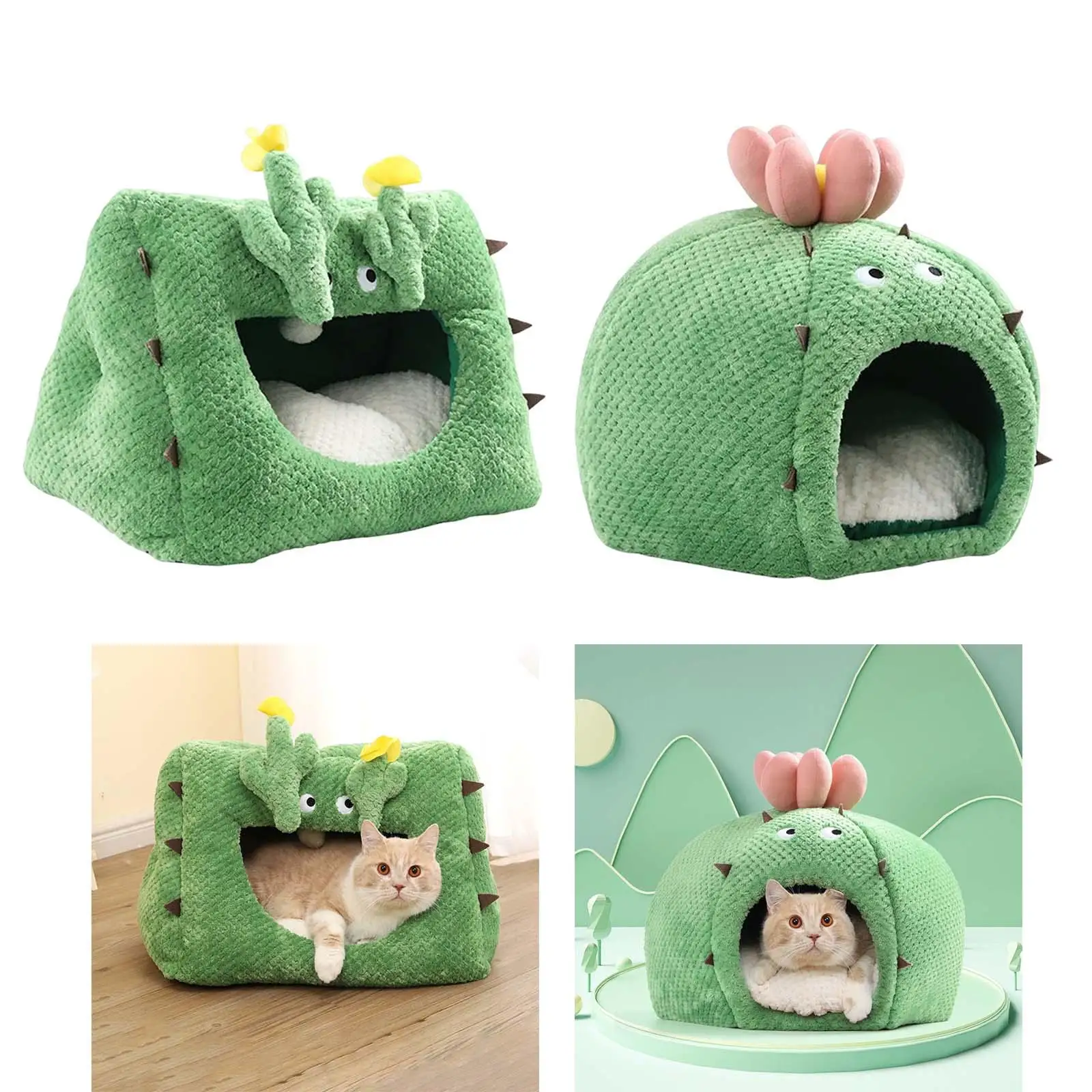 Cave House with Cushioned Pillow Dog Bed Puppy Kennel Pets Supplies Cat Beds