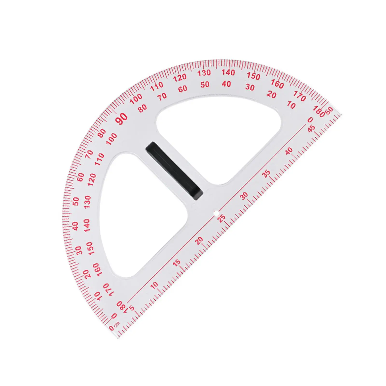 Math Protractor with Removable Handle Measuring Tool 180 Degrees Geometry Math Semi Circular Protractor for Drafting Woodworking