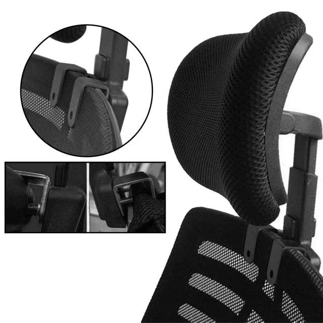 Office Chair Headrest Neck Support Clip On No Punching Adjustable Height  Universal Attachment Ergonomic Home With Screw Pack - AliExpress