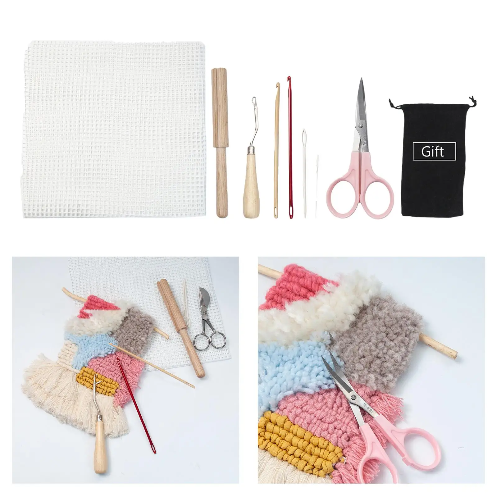 Latch Hook Rug  Rug Mesh Crafts Supplies Yarn s Handmade for Women