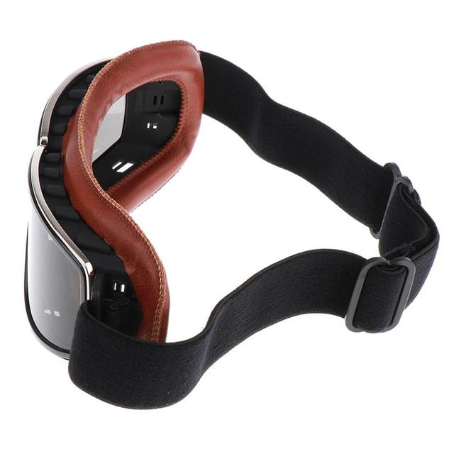 Vintage Black Lens Motorcycle Riding Goggle for Helmet Riding