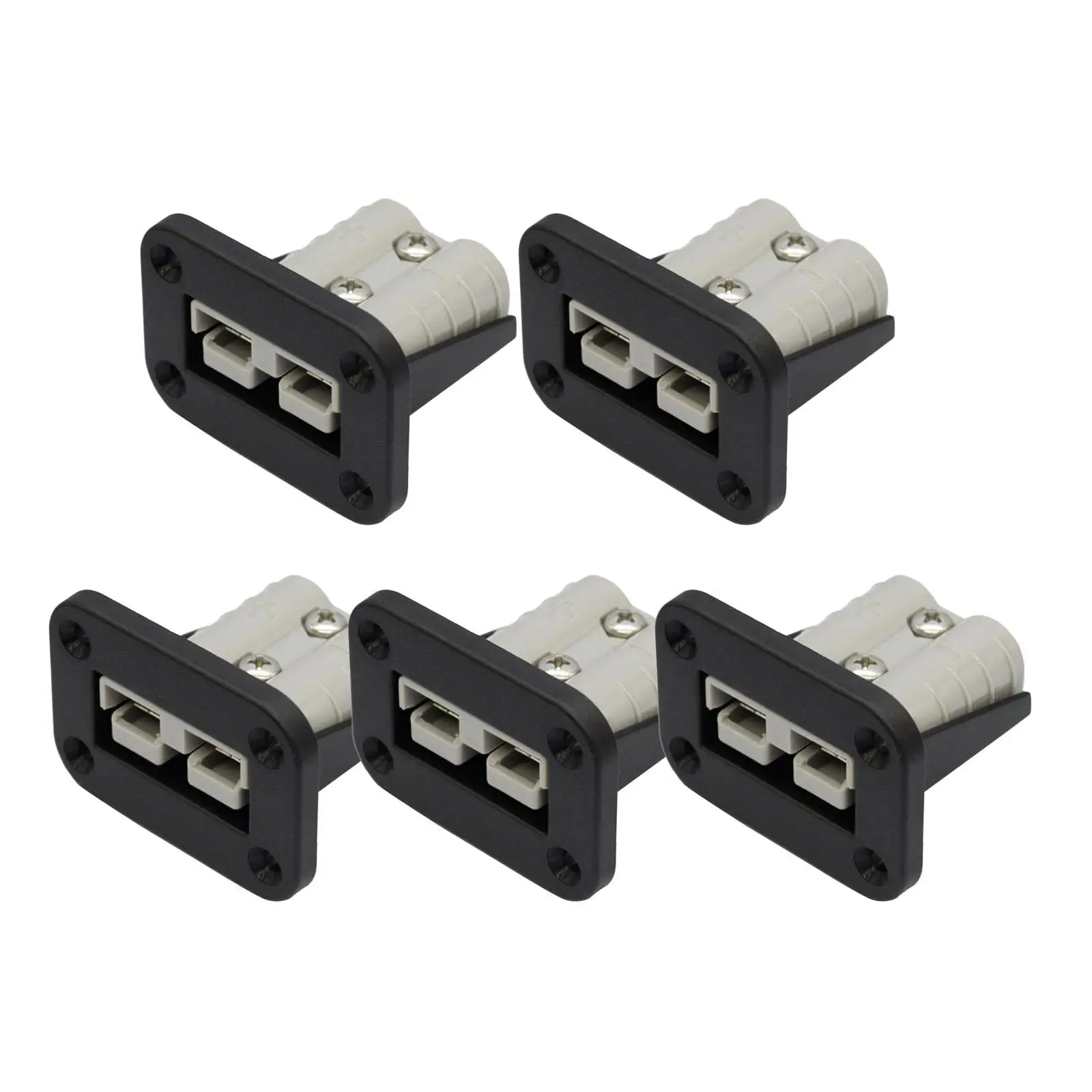 5Pcs 5 Plug Mounting Br ket Panel Cover Recessed Connector  Dual USB for  Truck Y hts Motorhomes Buses
