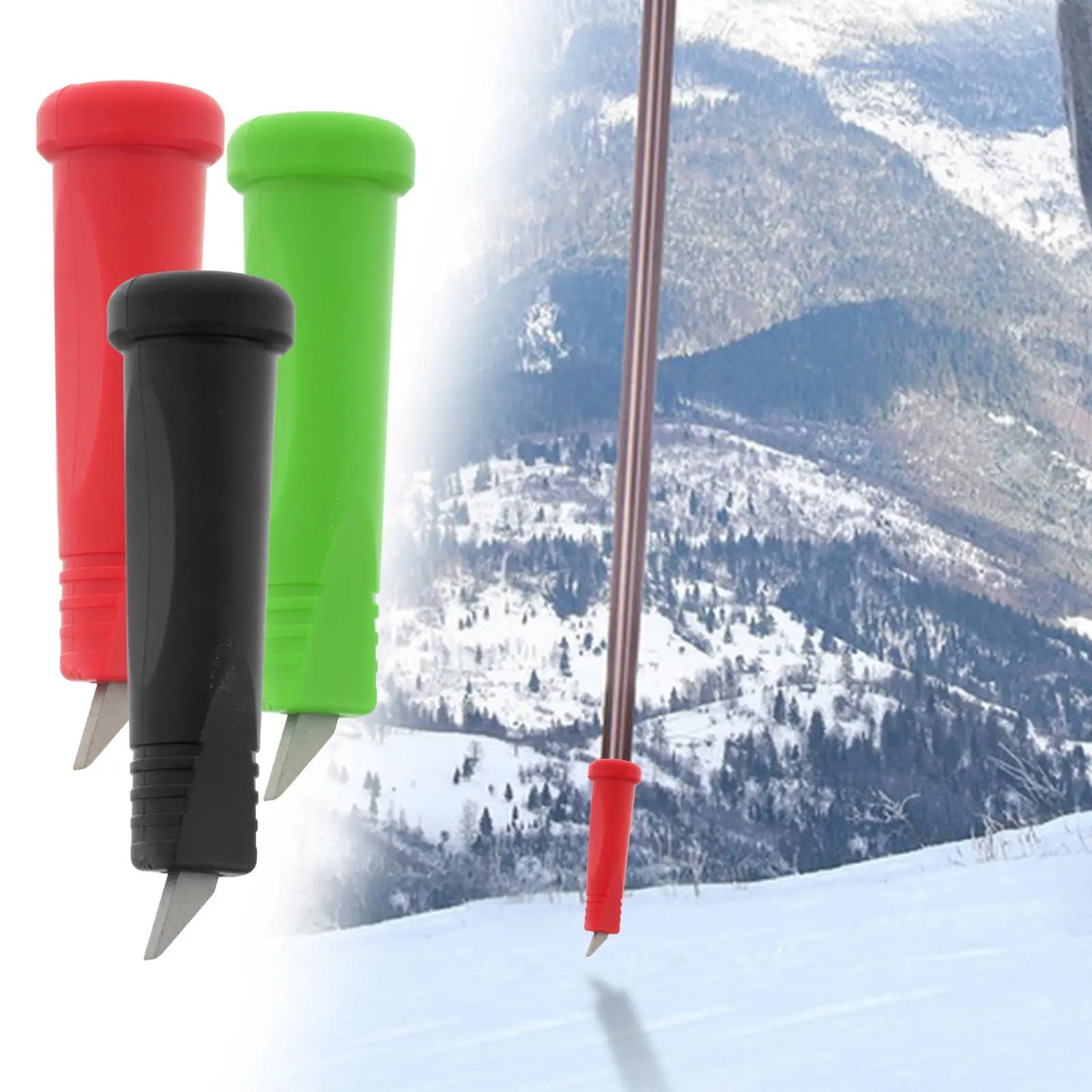 Alpenstock Rod Tip 8cm Flexible PP Universal Trekking Pole Accessory for Trekking Poles Walking Camping Hiking Cane Stick
