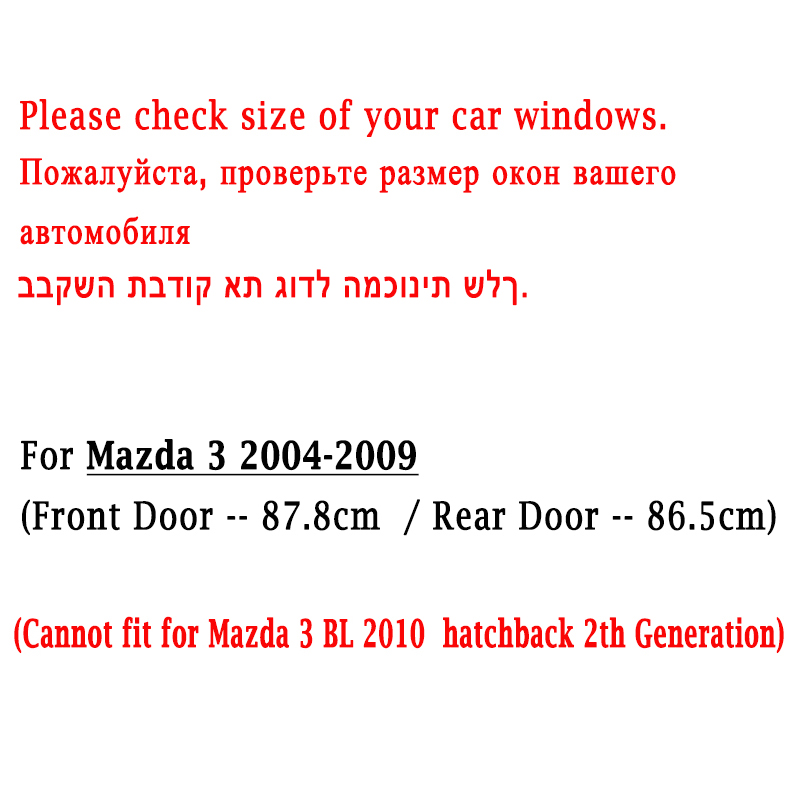4 Stück Fensterdichtungsstreifen für Mazda 3 2004–2009, äußere Fensterglas-Dichtungsgurte, Zierstreifen für vordere und hintere Fenster, wasserdicht – Detail 3