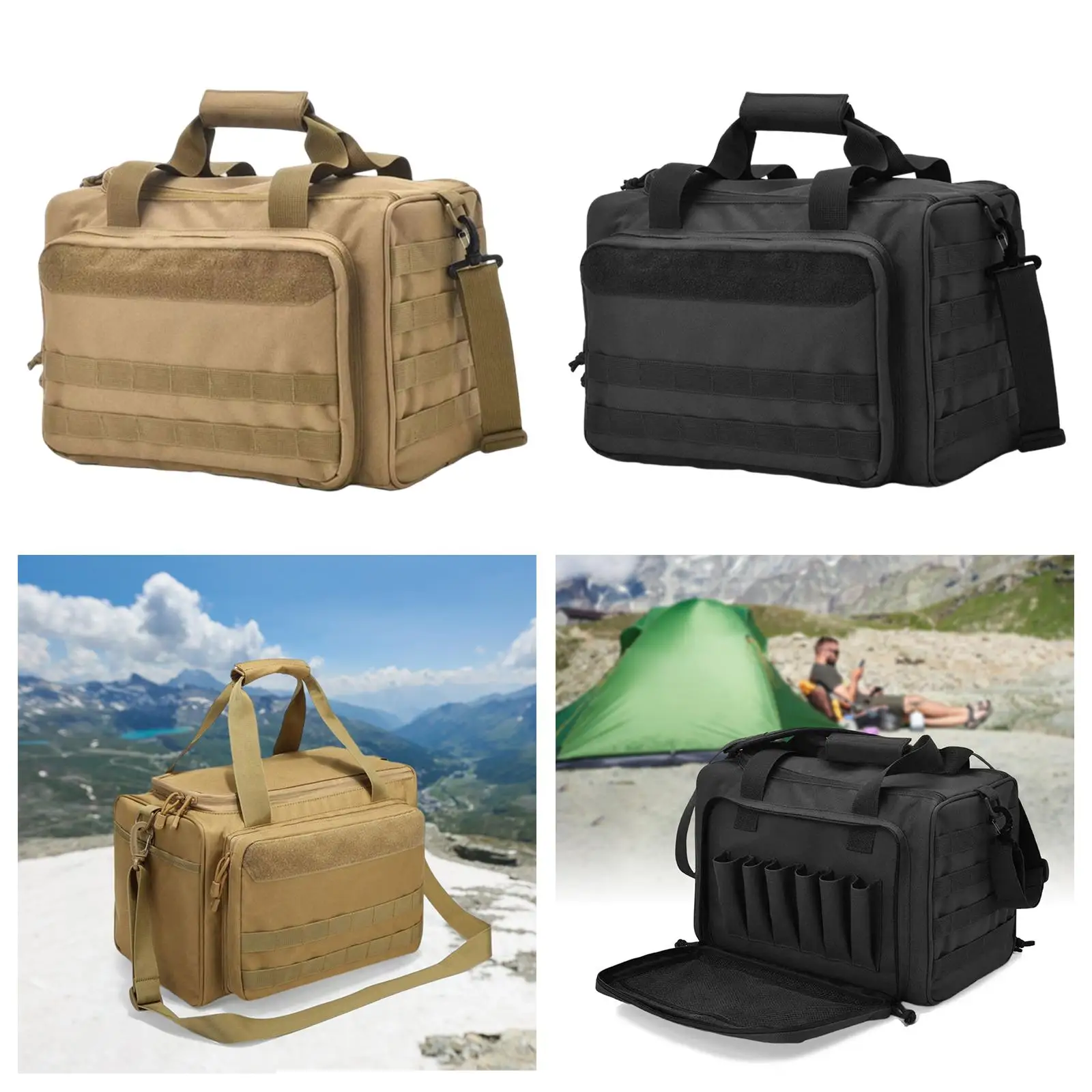 Range Bag Handbag Large Capacity Luggage Bag Tote  Outdoor  Resistant Shoulder Bag Travel Duffel Bag for Hiking Climbing